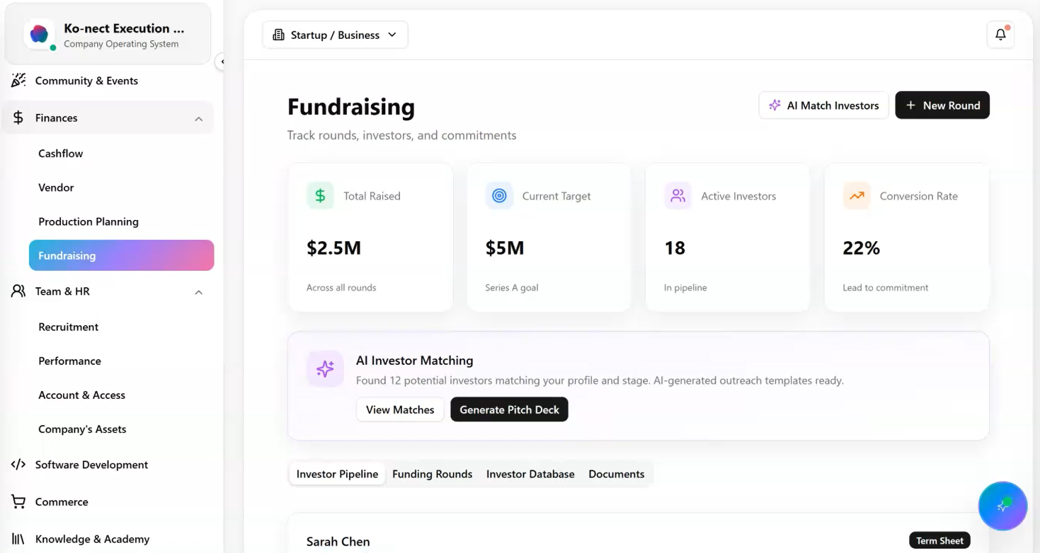 Fundraise module screenshot